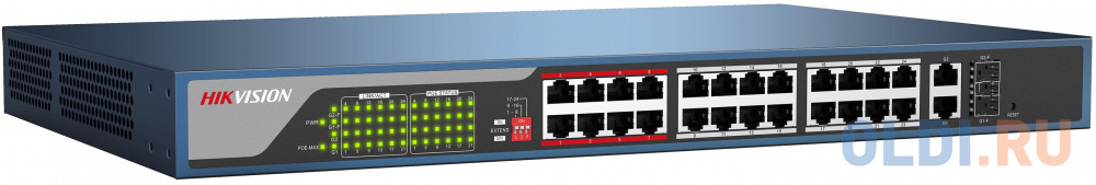 Коммутатор Hikvision DS-3E1326P-E 24-ports 10/100Mbps - фото 1