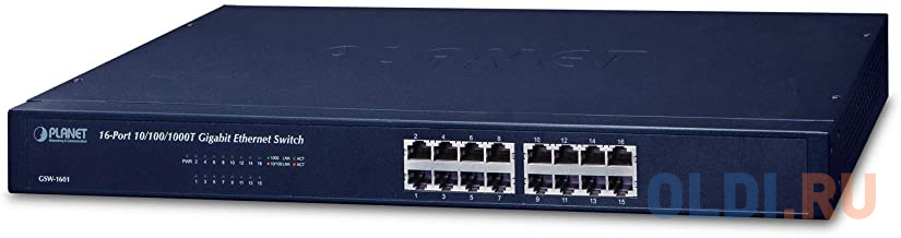 PLANET 16-Port 10/100/1000Mbps Gigabit Ethernet Switch GSW-1601 - фото 1
