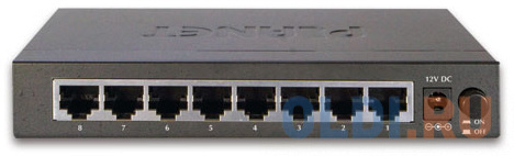 PLANET 8-Port 10/100/1000Mbps Gigabit Ethernet Switch (External Power) - Metal Case фото