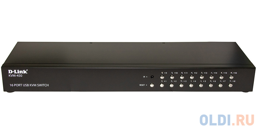 KVM-450/C1A 16-портовый переключатель KVM с портами PS2/USB, RTL {6}