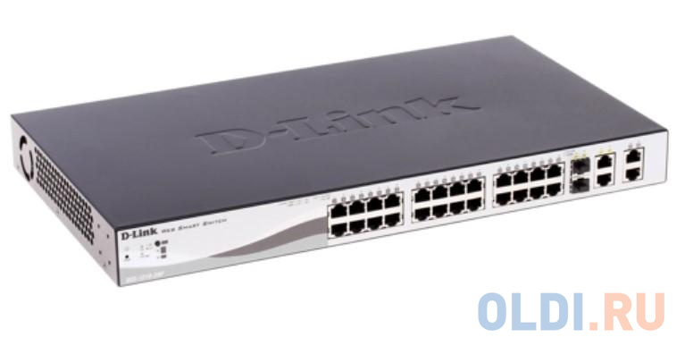 D-Link DES-1210-28P/C3A Настраиваемый коммутатор WebSmart с 24 портами 10/100Base-TX, 2 портами 10/100/1000Base-T, 2 комбо-портами 100/1000Base-T/SFP DES-1210-28P/C3A - фото 1