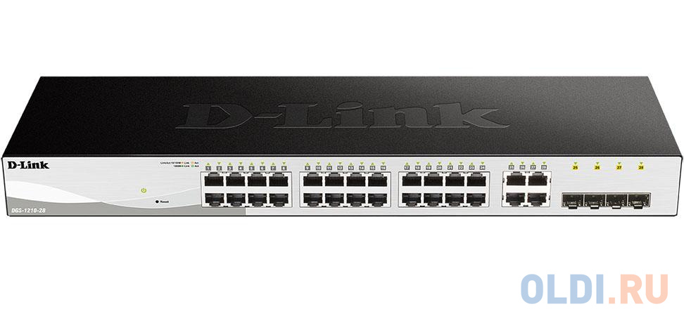 Коммутатор D-Link DGS-1210-28/FL 24G 4GBIC управляемый