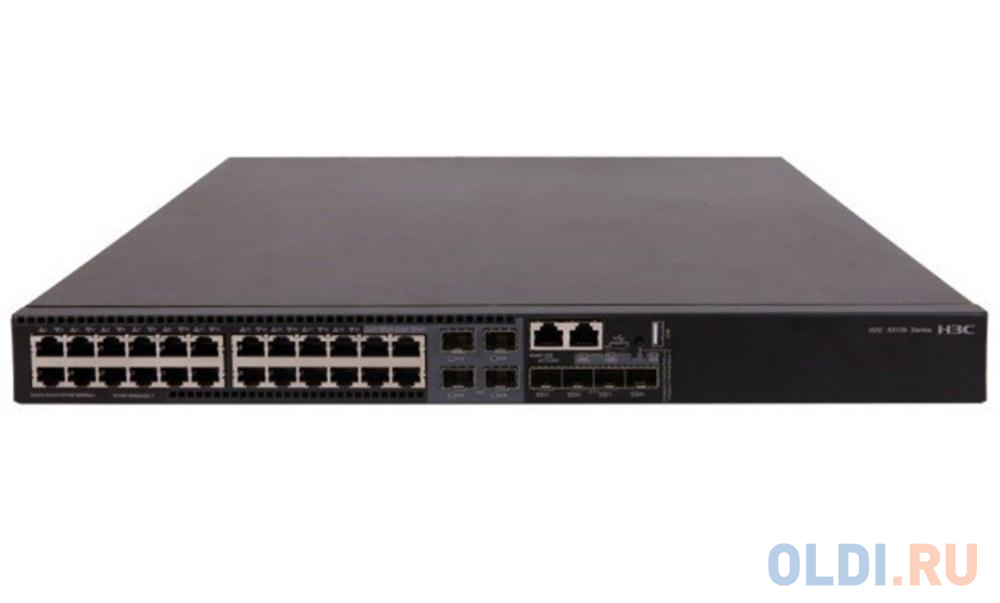 

H3C S5130S-28S-PWR-HI Ethernet Switch with 24*10/100/1000BASE-T PoE+ Ports, 4*100/1000BASE-X SFP Combo Ports, and 4*1G/10G BASE-X SFP Plus Ports