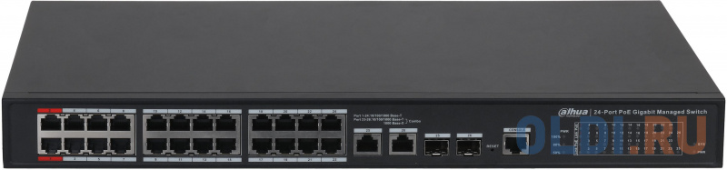 

Коммутатор Dahua DH-PFS4226-24GT2GF-240 управляемый