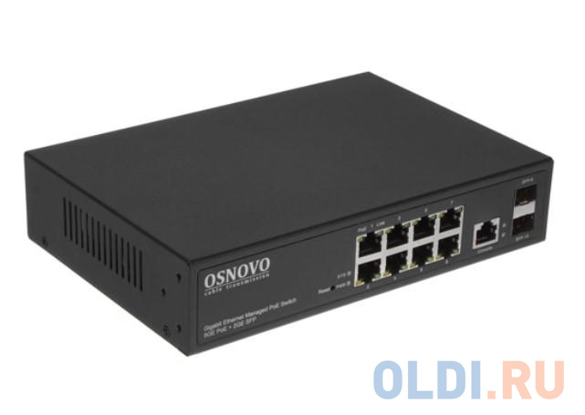 Коммутатор Osnovo SW-80802/I(Port 90W, 300W) управляемый коммутатор osnovo sw 80802 l 150w 8g 2sfp 8poe 150w управляемый