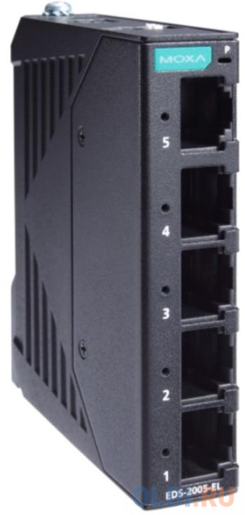 Компактный 5-портовый неуправляемый коммутатор 10/100 BaseT(X) Ethernet, QoS, в металлическом корпусе, -10...+60C EDS-2005-EL - фото 1