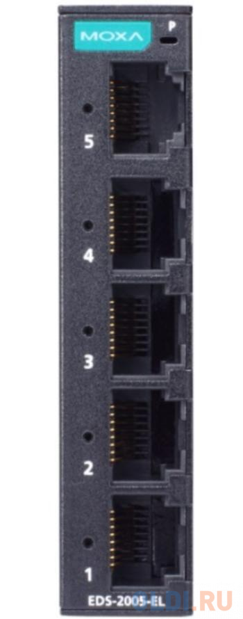 Компактный 5-портовый неуправляемый коммутатор 10/100 BaseT(X) Ethernet, QoS, в металлическом корпусе, -10...+60C EDS-2005-EL - фото 2