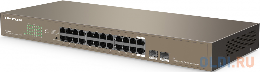 Коммутатор 24PORT 1000M 2SFP G1024F IP-COM - фото 4