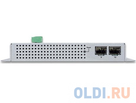 PLANET IP30, IPv6/IPv4, L2+ 8-Port 10/100/1000T 802.3at PoE + 2-Port 1G/2.5G SFP Wall-mount Managed Switch with LCD touch screen (-20~70 degrees C, du фото