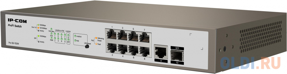 Коммутатор 8PORT 1000M POE GE/ SFP PRO-S8-150W IP-COM - фото 3