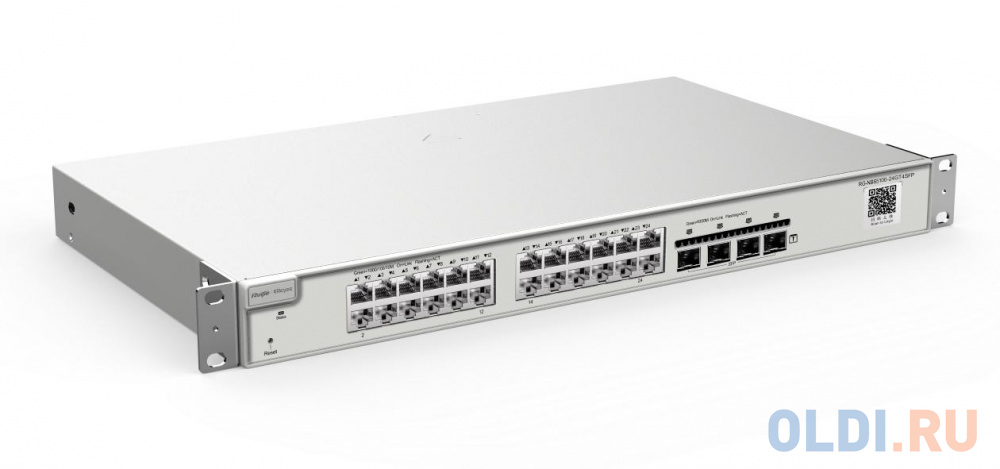 Reyee 24-Port 10G L2 Managed Switch, 24 Gigabit RJ45 Ports, 4  *10G SFP+ Slots,19-inch Rack-mountable Steel Case RG-NBS3200-24GT4XS - фото 2