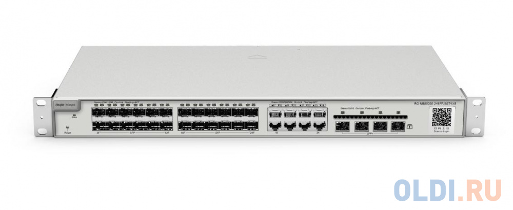 Reyee 24-Port SFP L2+ Managed Switch, 24 SFP Slots, 8 Gigabit RJ45 Combo Ports,4 *10G SFP+ Slots,19-inch Rack-mountable Steel Case, Static Routing RG-NBS5200-24SFP/8GT4XS - фото 4