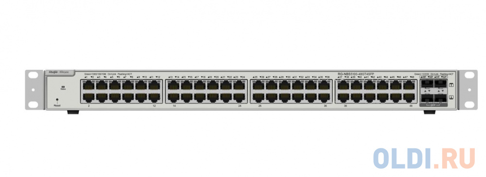 Reyee 48-Port 10G L2 Managed Switch, 48 Gigabit RJ45 Ports,4 *10G SFP+ Slots,19-inch Rack-mountable Steel Case display rack for supermarke poster metal stand store show table top stainless steel