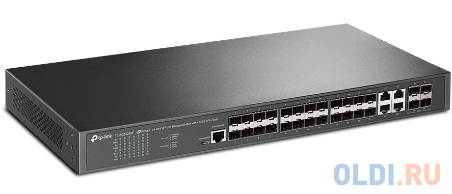 TP-Link TL-SG3428XF JetStream 24-портовый управляемый SFP-коммутатор уровня 2+ с четырьмя слотами SFP+ 10 Гбит/с фото