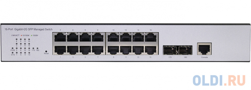 ORIGO OS3118/A1A Управляемый L2 коммутатор, 16x1000Base-T, 2x1000Base-X SFP OS3118/A1A - фото 1