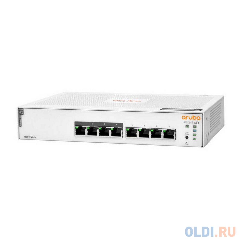 JL811A HPE Коммутатор Aruba Instant On 1830 8G Web-managed  4p Class4 PoE 65W fanless Switch