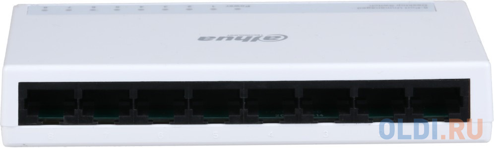

DAHUA DH-PFS3008-8ET-L 8-портовый неуправляемый коммутатор, 8xRJ45 100Mb, коммутация 1.6 Гбит/с, MAC-таблица 2K, пластик