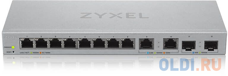 Коммутатор/ Zyxel XGS1210-12 Multi-Gigabit Smart L2 Switch, 8xGE, 2x1/2.5GE, 2xSFP+, Desktop, Silent XGS1210-12-ZZ0102F - фото 5