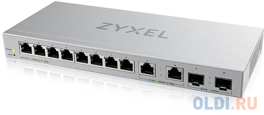 Коммутатор/ Zyxel XGS1210-12 Multi-Gigabit Smart L2 Switch, 8xGE, 2x1/2.5GE, 2xSFP+, Desktop, Silent XGS1210-12-ZZ0102F - фото 8
