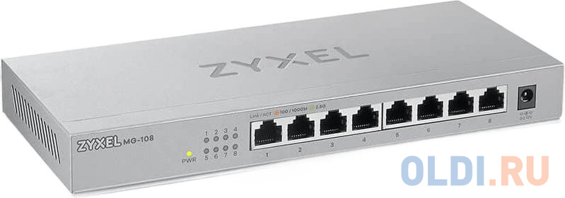 Коммутатор Zyxel XMG-108-ZZ0101F 8x2.5Гбит/с 1SFP+ неуправляемый - фото 1