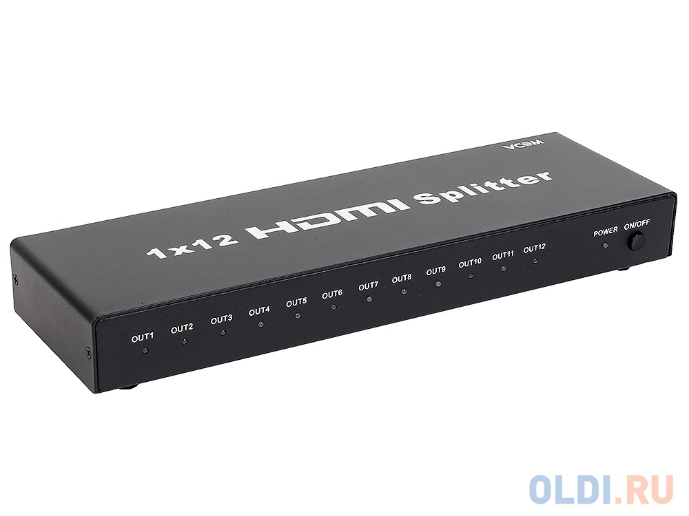 Разветвитель HDMI Splitter 1 to 12 VCOM &lt;DD4112 3D Full-HD 1.4v, каскадируемый от OLDI
