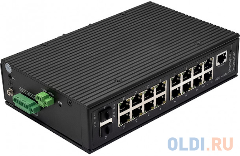 Промышленный управляемый (L2+) HiPoE коммутатор Gigabit Ethernet на 16GE PoE + 2 GE SFP порта с функцией мониторинга температуры/ влажности/ напряжени NS-SW-16G2G-PL/IM - фото 2