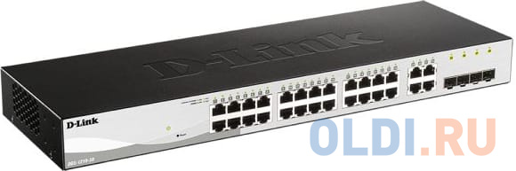 Коммутатор/ DGS-1210-28/FL Managed L2 Switch 24x1000Base-T, 4xCombo 1000Base-T/SFP, Surge 6KV, CLI - DGS-1210-28/FL2A