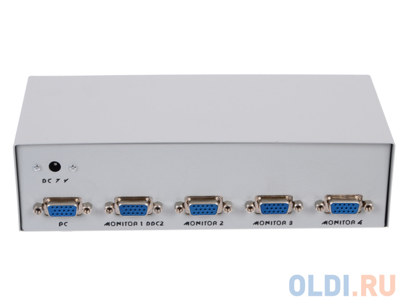 Разветвитель VGA Gembird/Cablexpert, HD15F/4x15F, 1комп.-4 монитора, каскадируемый от OLDI