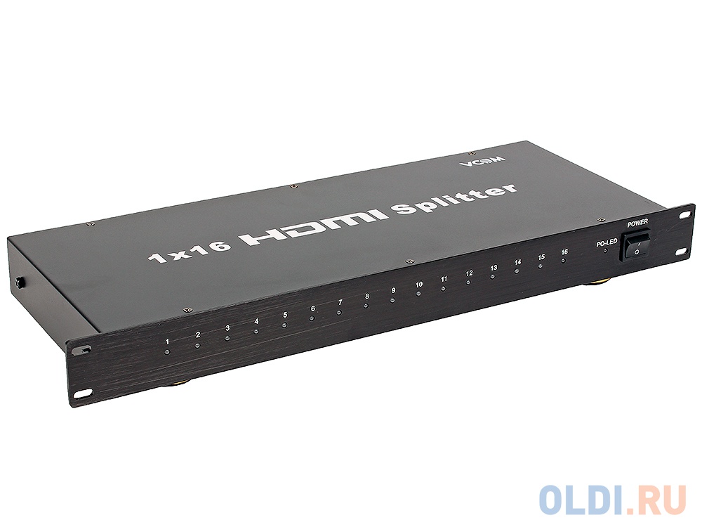 Разветвитель HDMI Splitter 1 to 16  VCOM <DD4116 3D Full-HD 1.4v, каскадируемый - фото 1