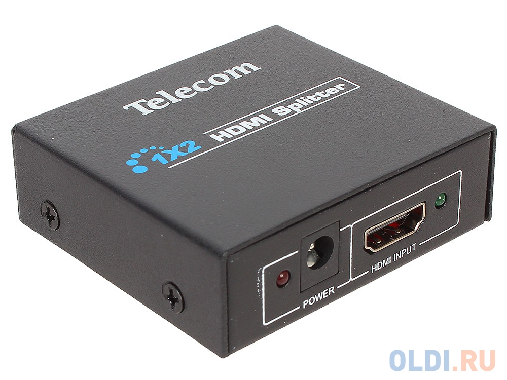 Разветвитель HDMI 1=2 Telecom  <TTS5010, каскадируемый , 1.4v+3D разветвитель usb type c digma hub 2u3 0сau uc g 2 х usb 3 0 usb type c 2 x mini jack 3 5мм серый