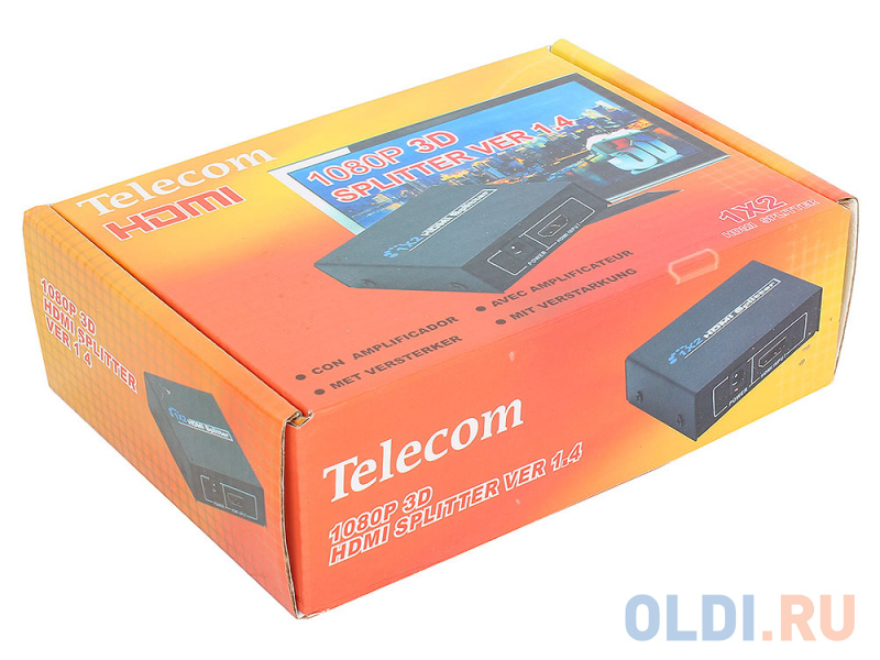 Разветвитель HDMI 1=2 Telecom  &lt;TTS5010, каскадируемый , 1.4v+3D от OLDI