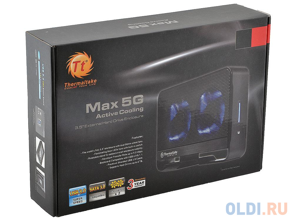 Внешний контейнер для HDD 3.5" SATA Thermaltake Max 5G ST0020E/U USB3.0 черный - фото 7