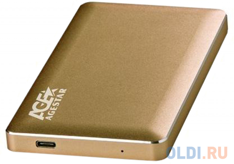

Внешний контейнер для HDD 2.5" SATA AgeStar 31UB2A16C USB3.1 алюминий золотистый