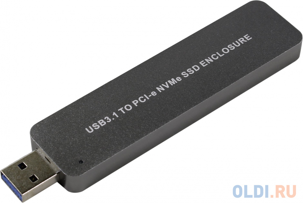 

ORIENT 3551U3, USB 3.1 Gen2 контейнер для SSD M.2 NVMe 2242/2260/2280 M-key, PCIe Gen3x2 (JMS583),10 GB/s, поддержка UAPS,TRIM, разъем USB3.1 Type-A,