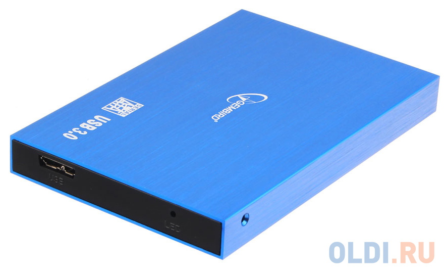Gembird EE2-U3S-56 Внешний корпус 2.5" синий металлик, USB 3.0, SATA, алюминий фото