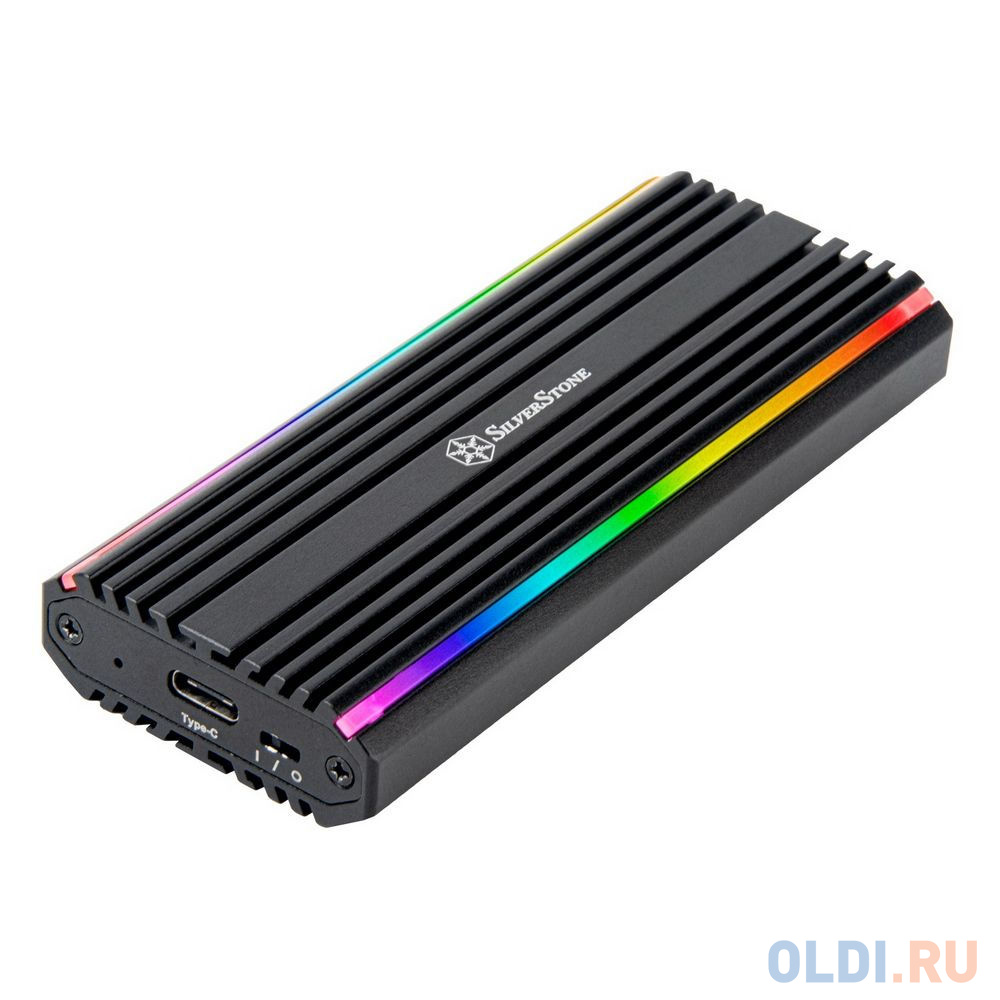 Корпус для HDD/SSD Silverstone G590MS13B000010 USB-C 3.2 Gen2 10Gbps NVMe / SATA M.2 SSD RGB enclosure