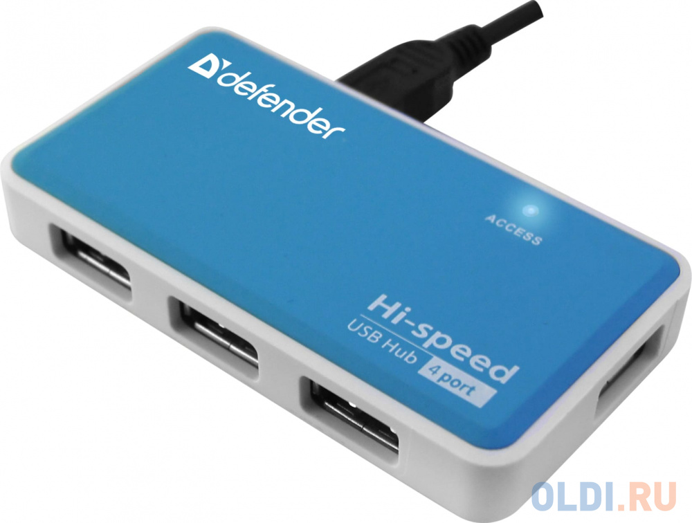 Концентратор USB 2.0 Defender QUADRO POWER (4 порта, БП) фото