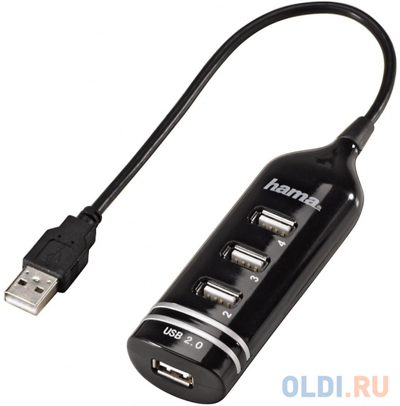 

Концентратор USB 2.0 Hama H-39776 (4 порта)