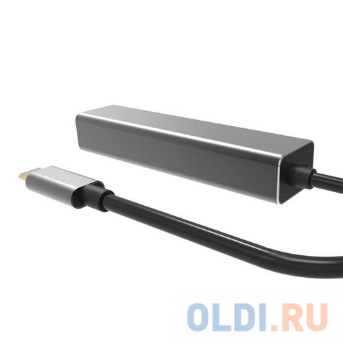 Кабель-концентратор USB 3.1 Type-Cm -- RJ-45+3port USB3.0(f)  Aluminum Shell VCOM  DH311A фото