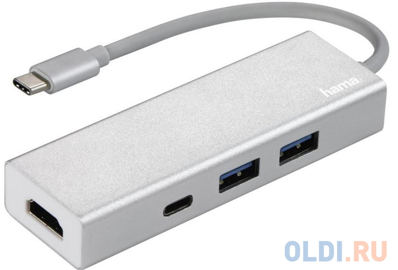 

Концентратор USB 3.1 HAMA Aluminium H-135756 3 х USB 3.1 белый