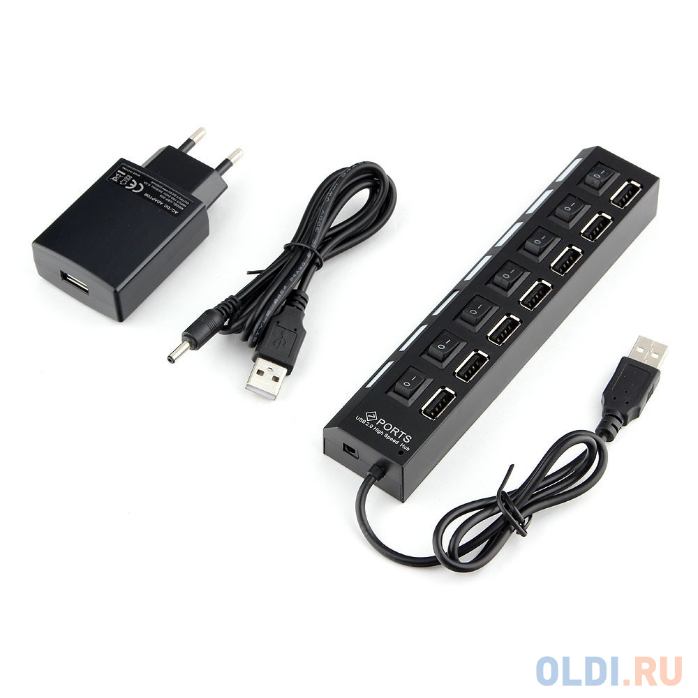 Gembird UHB-U2P7-02 Концентратор  USB2.питание блистер от OLDI