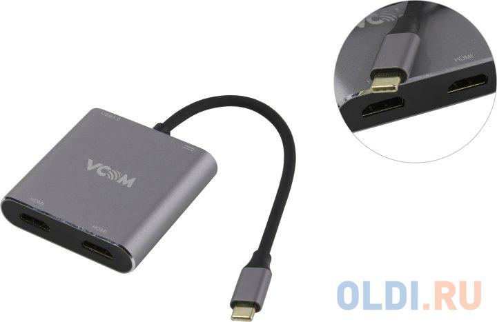 

Адаптер USB Type-C VCOM Telecom CU450 USB Type-C HDMI 1 х USB 2.0 черный