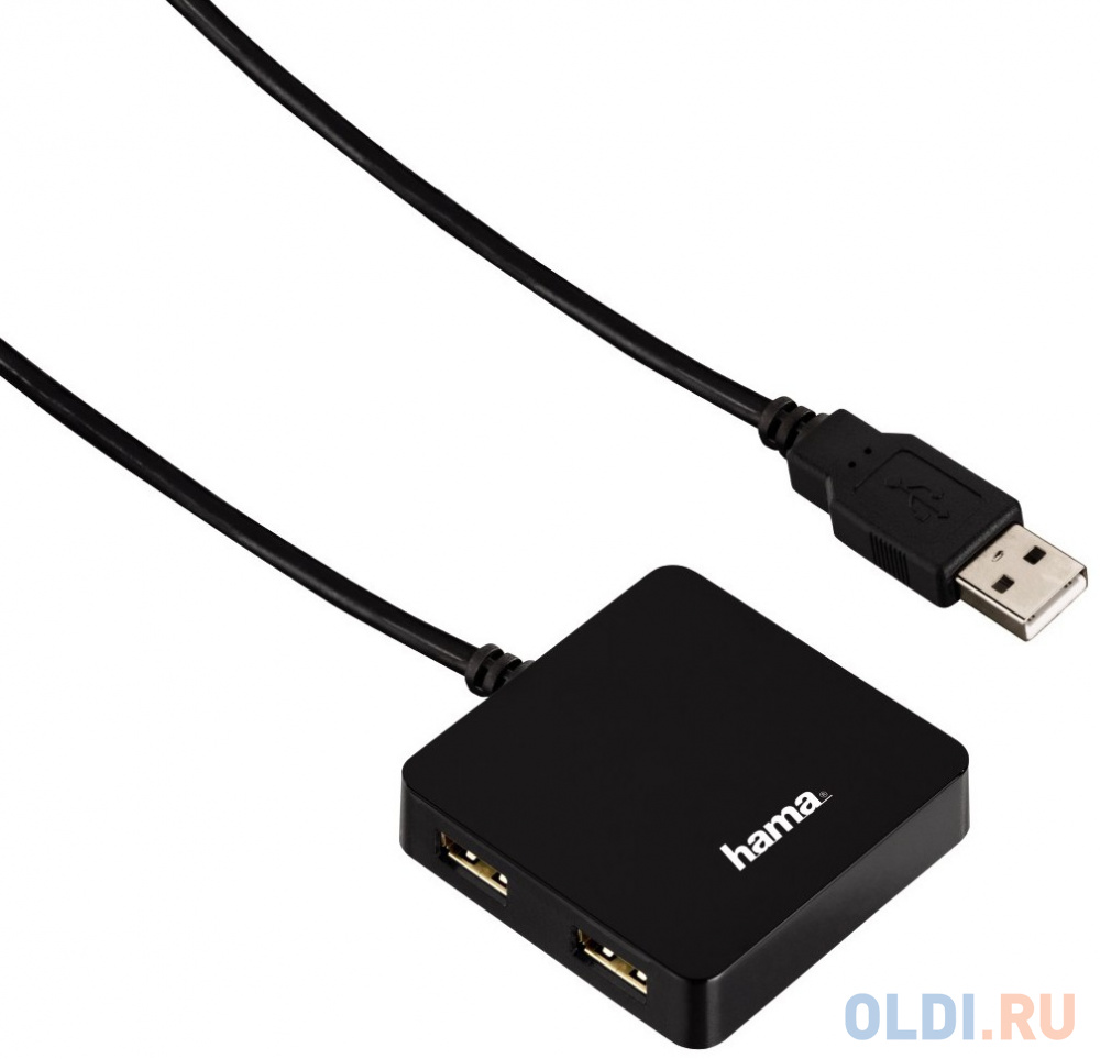 

Концентратор USB 2.0 HAMA 00012131 4 x USB 2.0 черный
