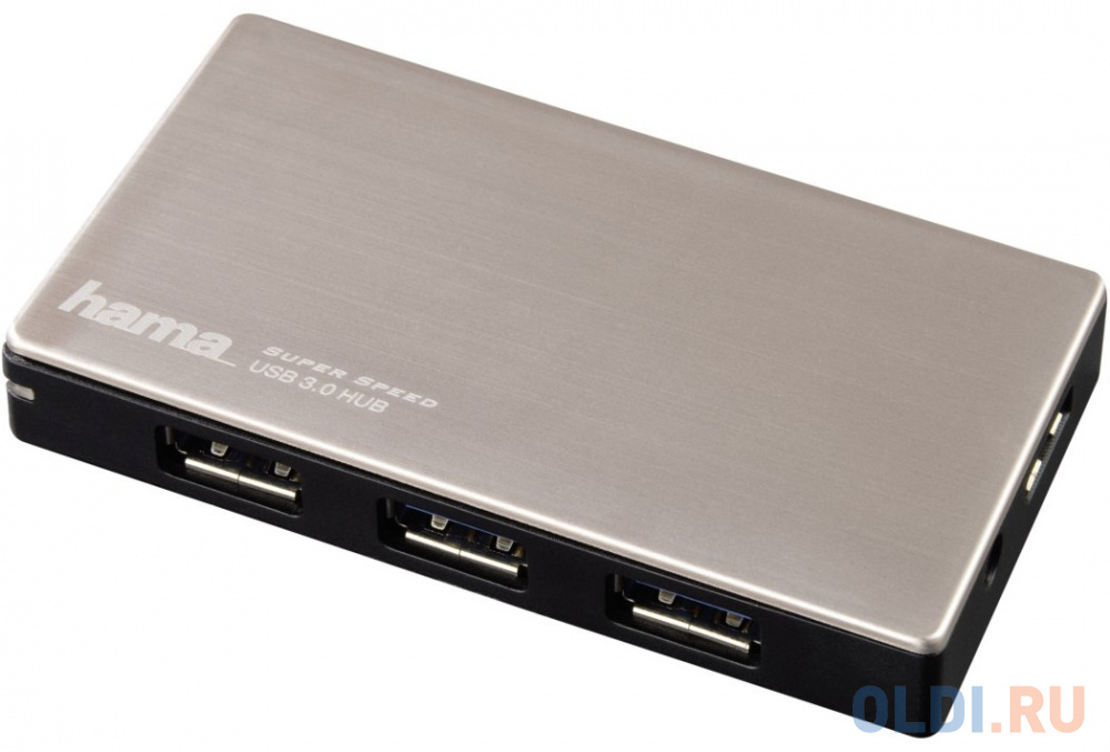 

Концентратор USB 3.0 HAMA H-54544 4 х USB 3.0 серебристый черный