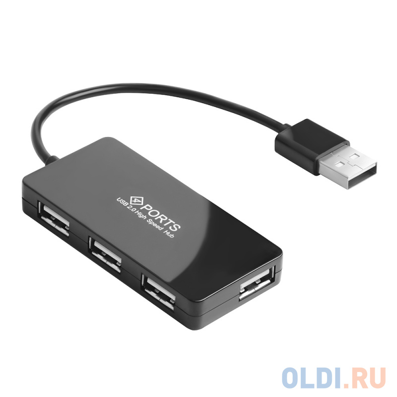 Концентратор USB 2.0 Green Connection GCR-UH244B 4 x USB 2.0 черный