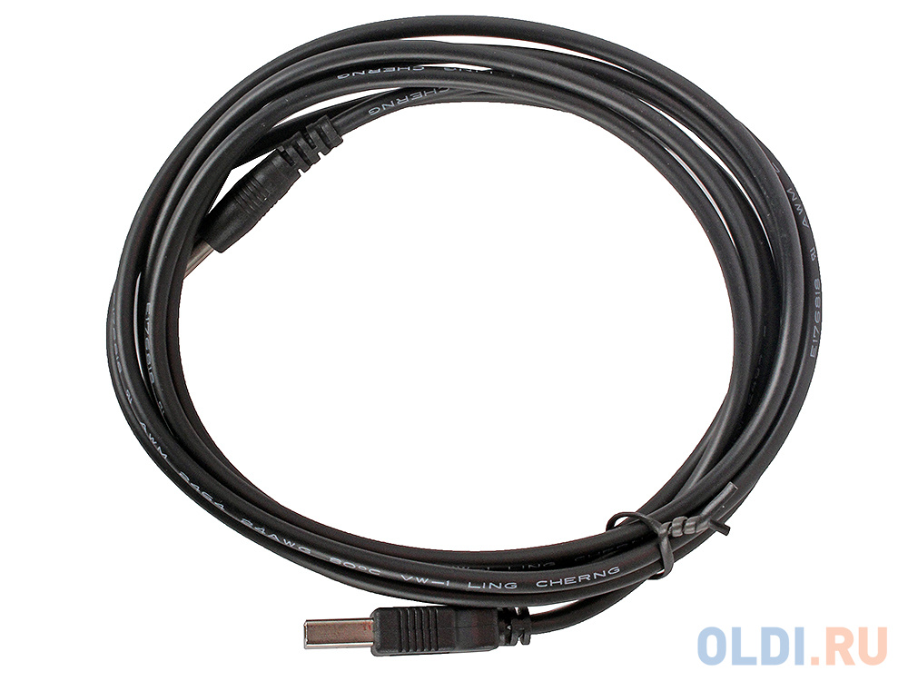 Кабель USB 2.0 Pro Gembird/Cablexpert, AM/DC 3,5мм (для хабов), 1.8м, экран, черный, CC-USB-AMP35-6 фото