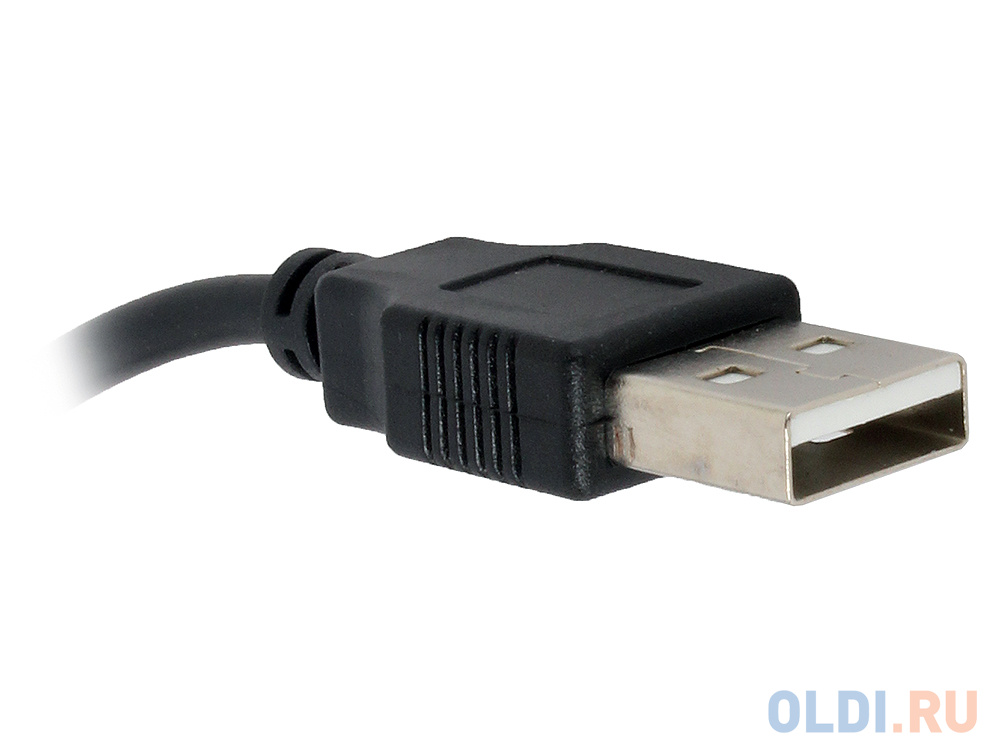 Кабель USB 2.0 Pro Gembird/Cablexpert, AM/DC 3,5мм (для хабов), 1.8м, экран, черный, CC-USB-AMP35-6