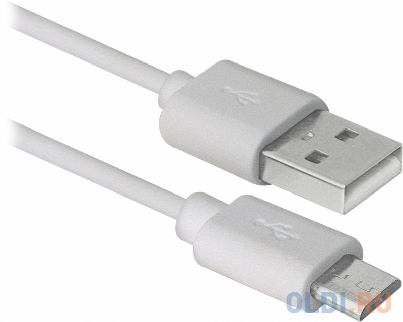 

Кабель питания USB 2.0 Defender USB08-10BH microUSB USB 2.0 белый