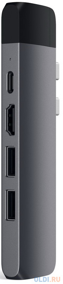 USB-хаб Satechi Aluminum Pro Hub with Ethernet & 4K HDMI для MacBook Air (2018-2020), MacBook Pro (2018-2020). Порты: HDMI 4K, USB-C Power Delivery (87W), micro SD, 2 x USB 3.0, Gigabit Ethernet. Цвет серый космос.