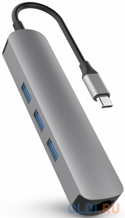 

USB-хаб Hyper HyperDrive 6 in 1 USB-C Hub для Macbook и других устройств с портом Type-C. Порты: 4K/30Hz HDMI, USB-C PD, 3 x USB-A, Gigabit Ethernet.